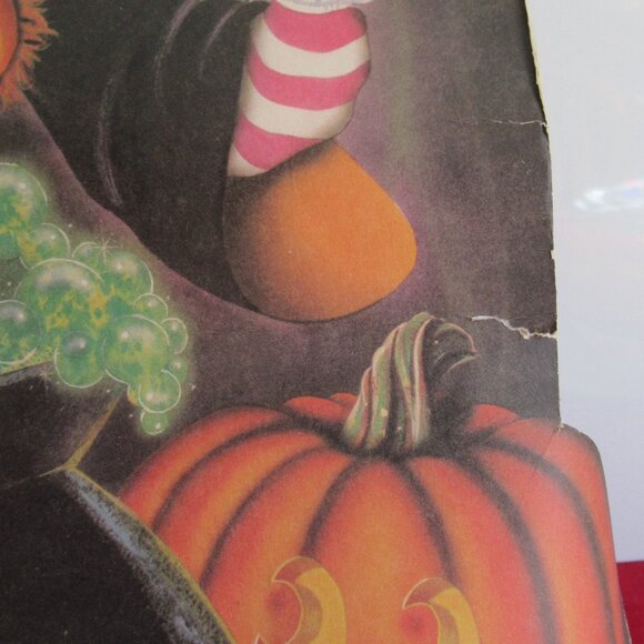 😱 4 Halloween Posters, Vintage, Witches, Skeleton, Ghost, Pumpkin, Caldron 👻 - Picture 9 of 13
